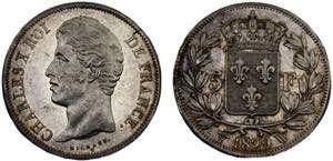 France Kingdom Charles X 5 Francs 1829 W ... 