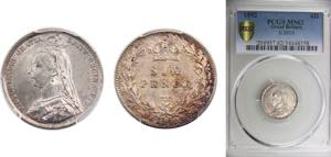 Great Britain United Kingdom 6 Pence 1892 ... 