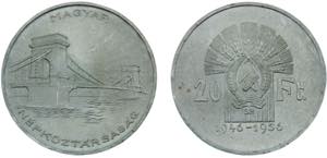 Hungary Peoples Republic 20 Forint 1956 BP. ... 