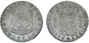 Mexico Spanish colony Fernando VI 8 Reales ... 