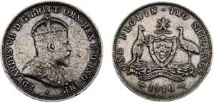 Australia Commonwealth Edward VII 1 Florin ... 