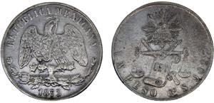 Mexico Federal republic 1 Peso 1873 Go S ... 
