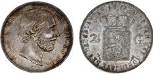 Netherlands Kingdom Willem III 2½ Gulden ... 