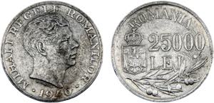 Romania Kingdom Mihai I 25000 Lei 1946 ... 