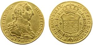 Spain Kingdom Carlos III 4 Escudos 1788 M M ... 