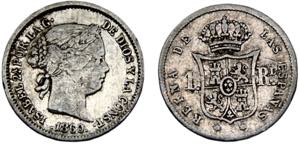 Spain Kingdom Isabel II 1 Real 1860 Madrid ... 
