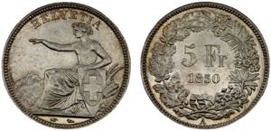 Switzerland Federal State 5 Francs 1850 A ... 
