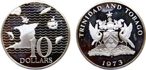 Trinidad and Tobago Republic 10 Dollars 1973 ... 
