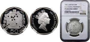 UnitedKingdom  Elizabeth II   50 Pence 1992 ... 