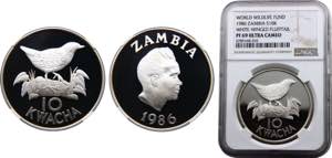 Zambia  Republic  10 Kwacha 1986 (Mintage ... 
