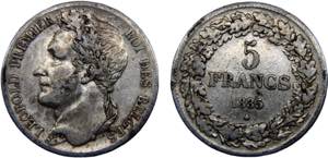 Belgium Kingdom Leopold I 5 Francs 1835 ... 