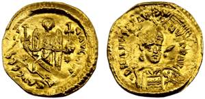 Byzantine Empire Justinian I AU Solidus AD ... 
