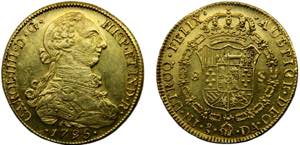 Chile Spanish colony Carlos IV 8 Escudos ... 