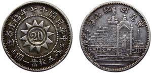 China Fukien 20 Cents 17 (1928) Silver 5.19g ... 