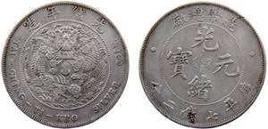 China Kuang-hsü 1 Dollar 1908 Tientsin mint ... 