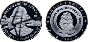 Congo Democratic Republic 10 Francs 1999 ... 