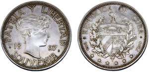 Cuba Federal Republic Souvenir Peso 1897 ... 