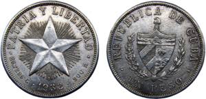 Cuba First Republic 1 Peso 1932 Philadelphia ... 