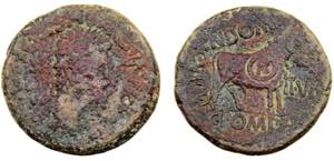 Roma Empire Spain Augustus AE As 27 BC-AD 14 ... 