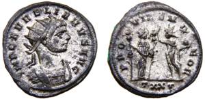 Roma Empire Aurelian BL Antoninianus AD ... 