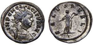 Roma Empire Tacitus BL Antoninianus AD ... 