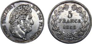 France Kingdom Louis Philippe I 5 Francs ... 