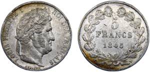 France Kingdom Louis Philippe I 5 Francs ... 