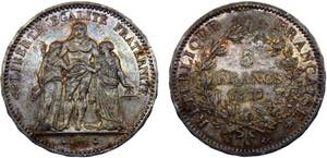 France Third Republic 5 Francs 1875 K ... 