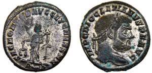 Roma Empire Diocletian BL Follis AD 300-305 ... 