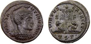 Roma Empire Constantine I BL Nummus AD 320 ... 