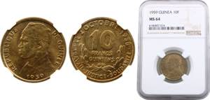 Guinea  Republic 10 Francs Guinéens 1959 ... 