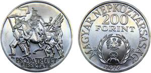 Hungary Peoples Republic 200 Forint 1976 BP ... 