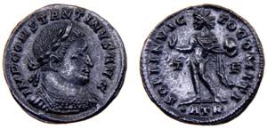 Roma Empire Constantine I AE Nummus AD 317 ... 