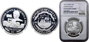 Liberia  Republic  5 Dollars 1992 (Mintage ... 