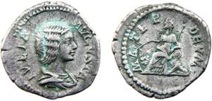 Roma Empire Julia Domna AR Denarius AD ... 