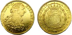 Mexico Spanish colony Carlos III 8 Escudos ... 