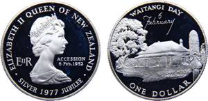 New Zealand State Elizabeth II 1 Dollar 1977 ... 