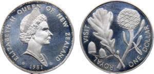 New Zealand State Elizabeth II 1 Dollar 1981 ... 