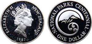 New Zealand State Elizabeth II 1 Dollar 1987 ... 