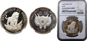 Niger  Republic   10 Francs 1968 (Mintage ... 