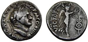 Roma Empire Vespasian AR Denarius AD 72-73 ... 