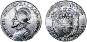 Panama Republic 1/2 Balboa 1966 Ottawa mint ... 