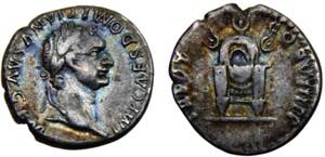 Roma Empire Domitian AR Denarius AD 81 Rome ... 