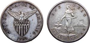 Philippines Insular Government 1 Peso 1903 ... 