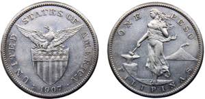 Philippines Insular Government 1 Peso 1907 S ... 