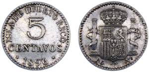 Puerto Rico Spanish colony Alfonso XIII 5 ... 