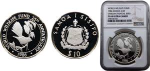Samoa  10 Dollars 1986 (Mintage 25000) NGC ... 