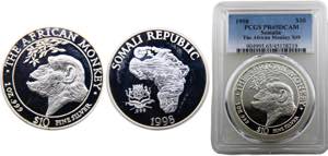 Somalia 10 Dollars 1998 Top Pop PCGS PR65 ... 