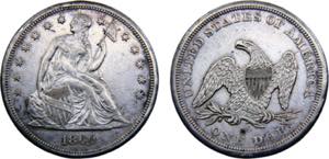 United States Federal republic 1 Dollar 1860 ... 