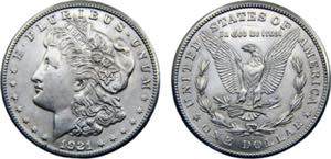United States Federal republic 1 Dollar 1921 ... 